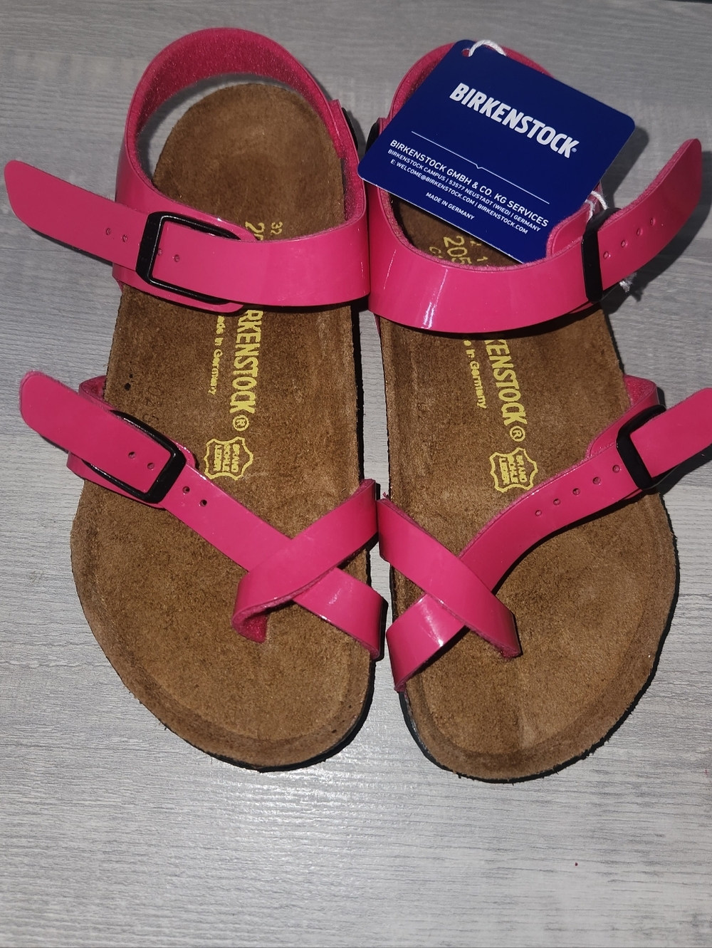 Birkenstock Kids Bright Pink Strappy Sandals